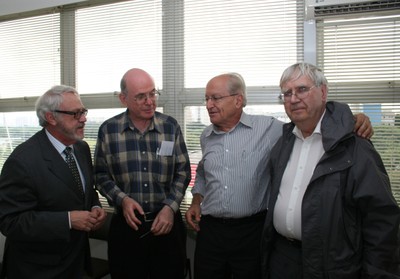 Adnei Melges de Andrade, Eliezer Rabinovici, César Ades and Peter Goddard