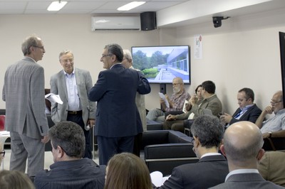 Martin Grossmann, Peter Weingart, Vahan Agopyan and Francisco César de Sá Barrerto 