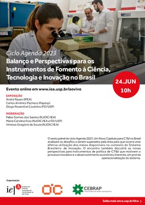 Agenda 2023 - Balanço e Perspectivas para os Instrumentos de Fomento à Ciência, Tecnologia e Inovação no Brasil
