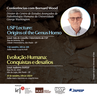 Bernard Wood fará conferências em São Paulo sobre origem e evolução humana