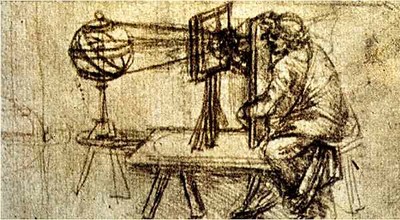 Câmara escura - Leonardo da Vinci - Codex Atlanticus