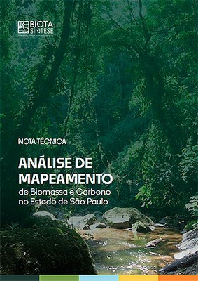 Capa da nota técnica "Análise de Mapeamento de Biomassa e Carbono no Estado de São Paulo"