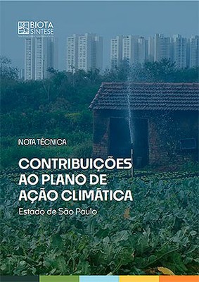 Capa da nota técnica "Contribuições ao Plano de Ação Climática do Estado de São Paulo"