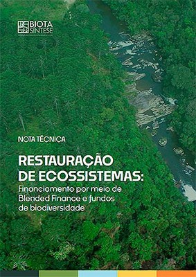 Capa da nota técnicas "Restauração de Ecossistemas: Financiamento por meio de Blended Finance e Fundos de Biodiversidade"
