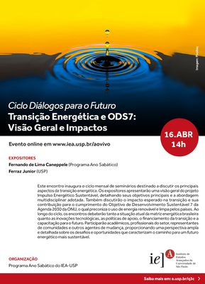Convite - Diálogos para o Futuro: Transição Energética e ODS7 - Visão Geral e Impactos