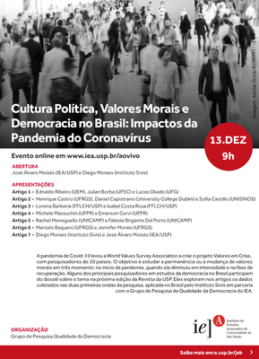 Cultura Política, Valores Morais e Democracia no Brasil: Impactos da Pandemia do Coronavírus
