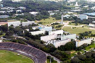 Detalhe do campus da USP, capital