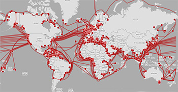 Mapa de cabos submarinos