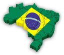 Mapa do Brasil com bandeira