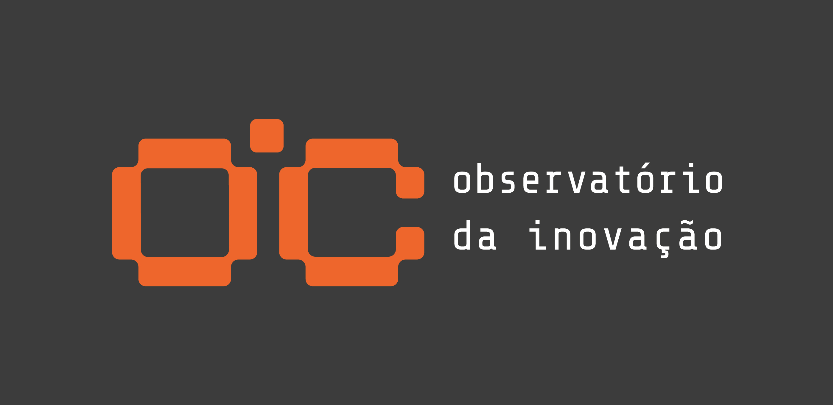 Logo OIC com assinatura laranja e branco horizontal