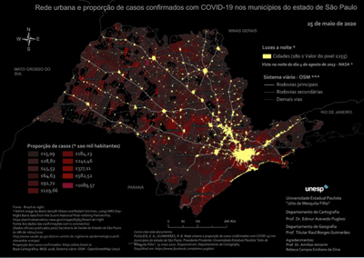 Redes urbanas e casos de Covid-19