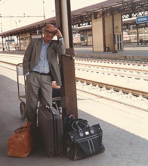 Saramago na Estação de Verona, Itália