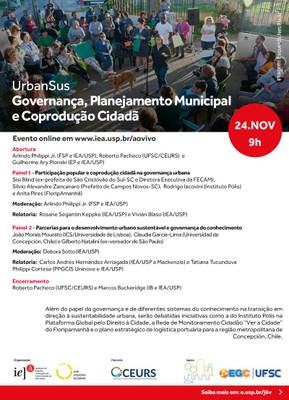 UrbanSus: Governança, Planejamento Municipal e Coprodução Cidadã