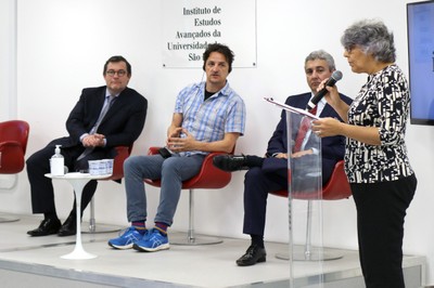 A partir da esquerda, Cristiano Maronna, Steve Rolles, Vladimir Saboia e Maria Cristina Gonçalves Vicentin 