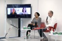 Daniela Vianna e Raquel de Andrade Cardoso Santiago (via - vídeo-conferência), Denise Alves Fungaro e Antonio Mauro Saraiva 