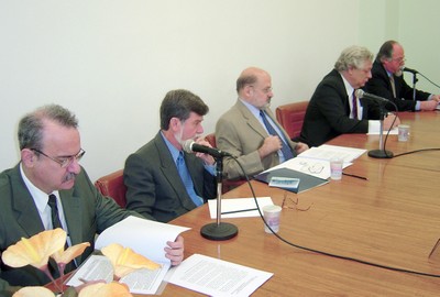 Carlos Eduardo Lins da Silva, José Augusto Guilhon Albuquerque, Ronaldo Mota Sardenberg, João Steiner e Jacques Marcovitch