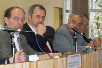 Hernan Chaimovich, Luiz Nunes de Oliveira e Werner Arber
