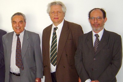Werner Arber, João Steiner e Hernan Chaimovich