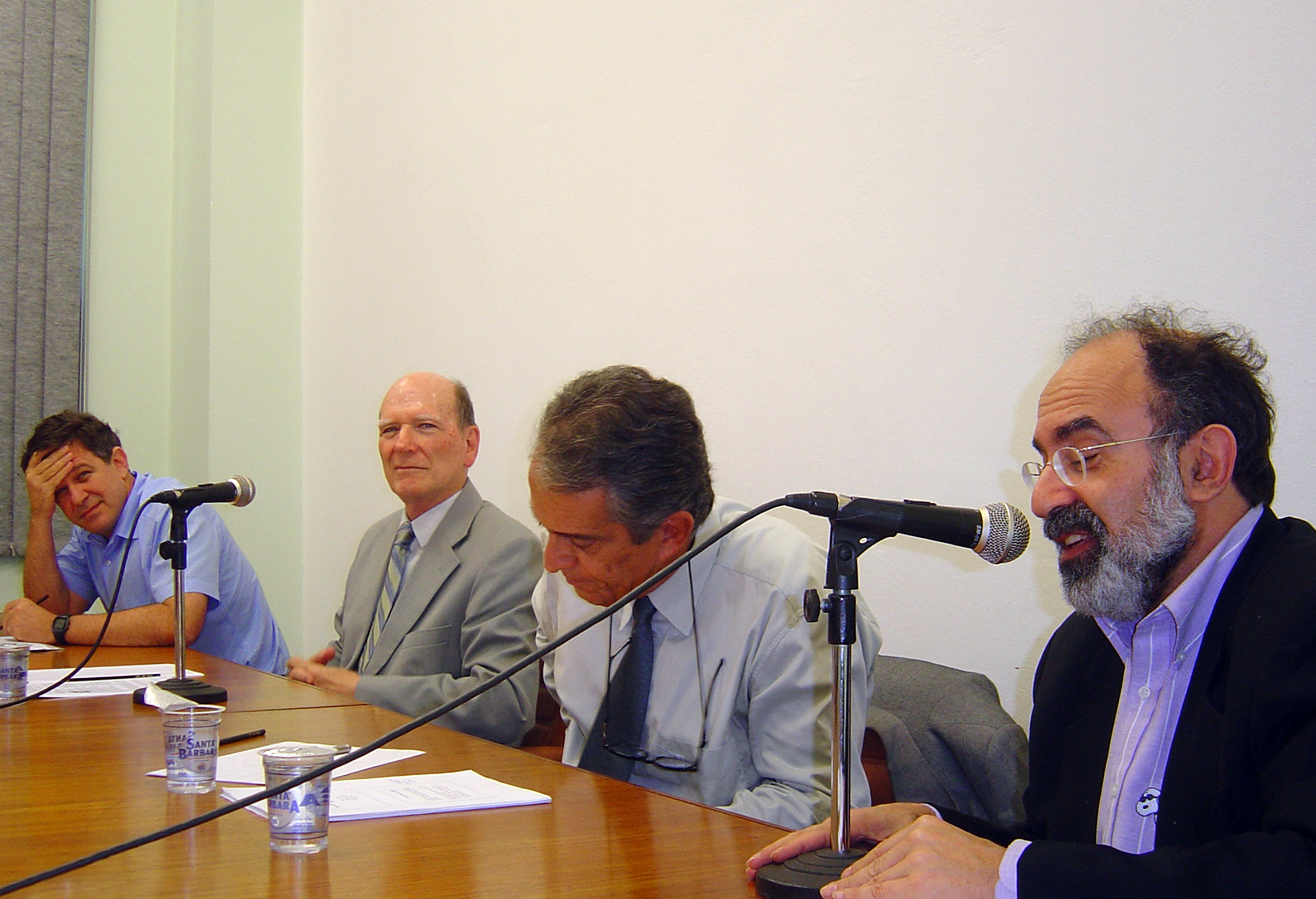 Fernando Reinach, Gerhard Malnic, Jacques Velloso e Guilherme Ary Plonski