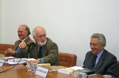 Umberto Cordani, Carlos Guilherme Mota e Alfredo Bosi