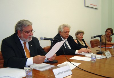Marcos Barros, João Steiner, Bertha Becker e Neli Aparecida de Mello-Théry