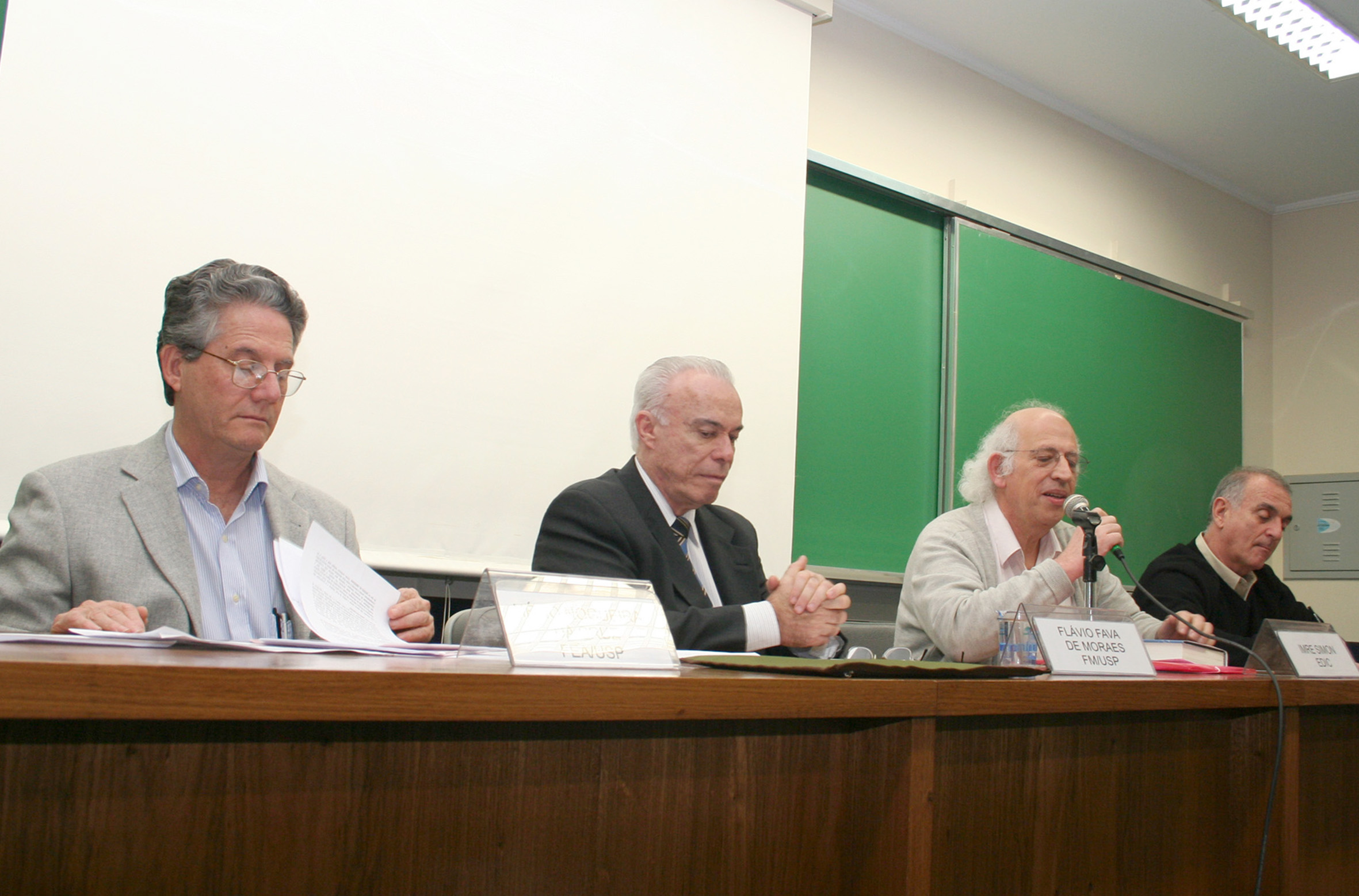 Hélio Nogueira da Cruz, Flávio FAva de Moraes, Imre Simon e José Fernando Perez