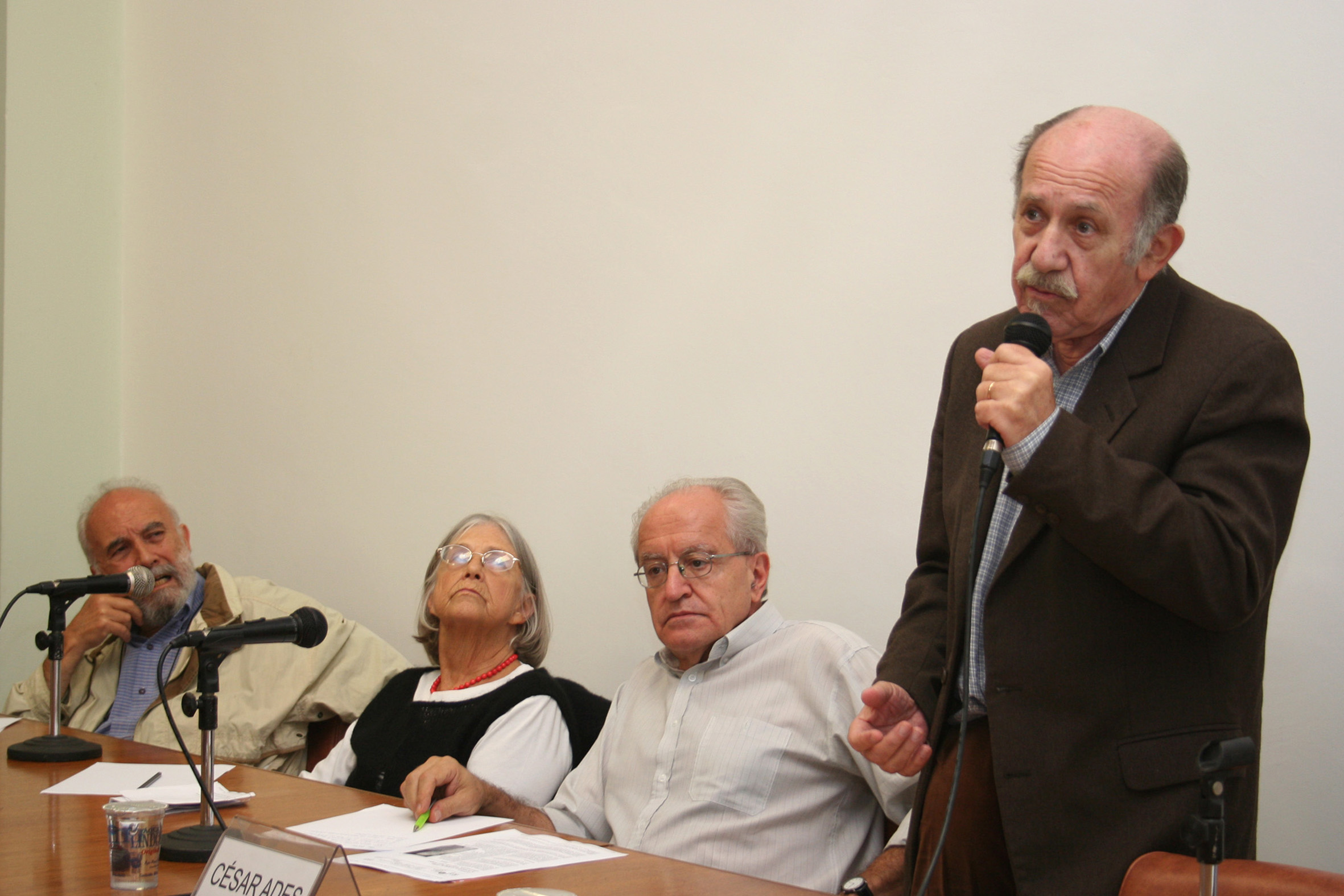 Francisco Whitaker, Silvia Leser de Mello, César Ades e Paul Singer