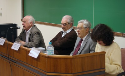 Luiz Carlos Bresser Pereira, Guilherme Leite Dias, Alfredo Bosi e Leda Paulani