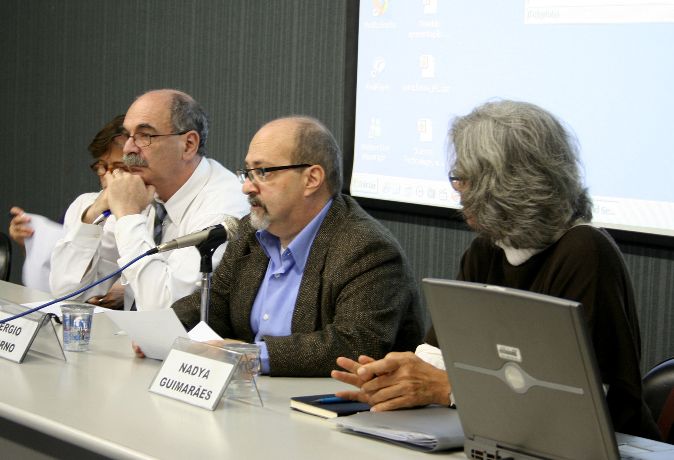 Michel Wieviorka, Sérgio Adorno e Nadya Guimarães