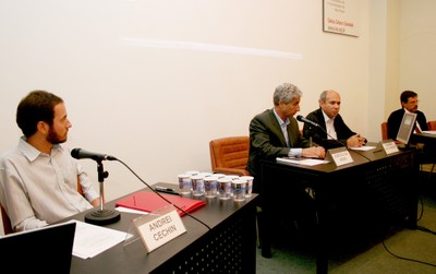 Andrei Cechin, José Eli da Veiga, Wagner Costa Ribeiro e Carlos Henrique de Brito Cruz