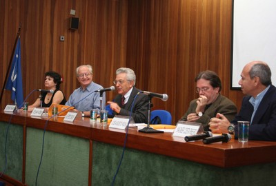 Eleonora Trajano, César Ades, Alfredo Bosi, José Augusto Pádua e Wagner Costa Ribeiro