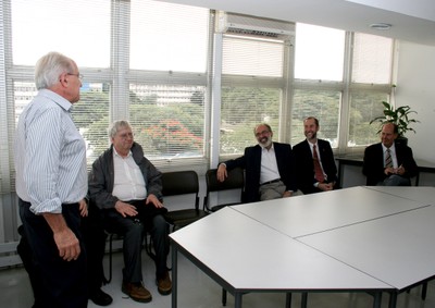 César Ades, Peter GOddard, Guilherme Ary Plonski e Antonio Mauro Saraiva