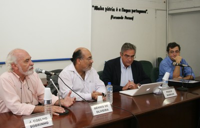 José Coelho Sobrinho, Dennis de Oliveira, Paulo Markun e Ivo Herzog