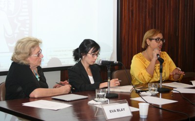 Eva Blay, Aline Yamamoto e Marcela Barroso