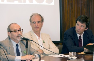Sergio Adorno, Martin Grossmann e Moacyr Novaes
