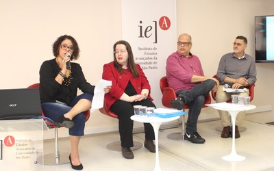 Mirhiane Mendes de Abreu, Ieda Lebensztayn, Nelson Luis Barbosa e Marcos Moraes