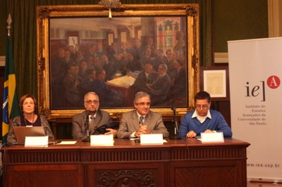 Maria Alice Setubal, Paulo Saldiva, Marcelo de Andrade Romero e Eduardo Saron