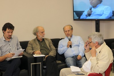 Geraldo de Campos, Massimo Canevacci, Renato Janine Ribeiro e Alvaro Vasconcelos 