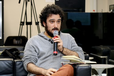 André Ruoppolo Biazoti fala durante o debate