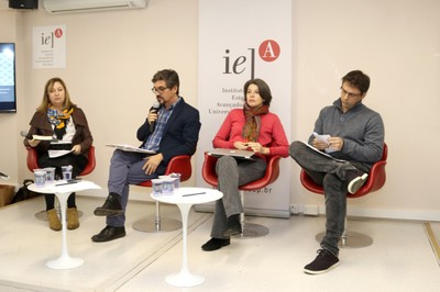 Maria Helena Pereira Toledo Machado, Hélio Guimarães, Ângela Alonso e Diego Molina 