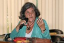 Yara Maria Chagas Carvalho fala durante o debate - 19/02/2018