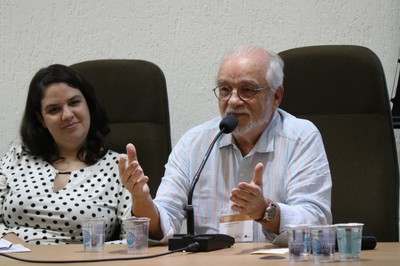 Caroline Tavares e Luís Carlos de Menezes