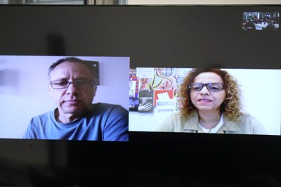 Rubens Mano e Beatriz Milhazes participam via Skype