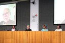 Massimo Canevacci, via Skype, Helena Nader, Paulo Herkenhoff, Ernesto Neto e Luiz Alberto Oliveira 