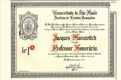Título de Professor Honorário Jacques Marcovitch