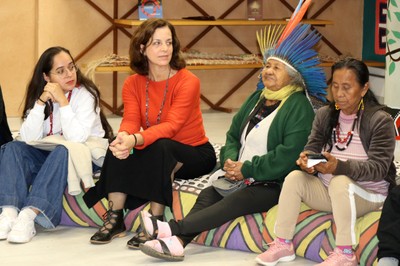 Geni Núñez, Liliana Sousa e Silva, Pajé Jaçanã Pataxó e Maria Bidoca Baniwa