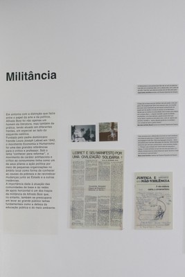 Detalhe da Exposição Alfredo Bosi: eixo "Militância"
