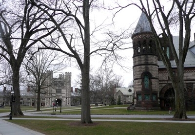 Vista geral campus universidade de Princeton