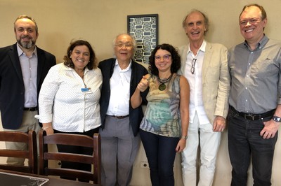 Grupo que recebeu Eliana Sousa Silva em visita ao IEA - 28 de fevereiro de 2018