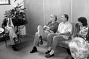 José Saramago em reunião com Carlos Guilherme Mota em 11 de março de 1987